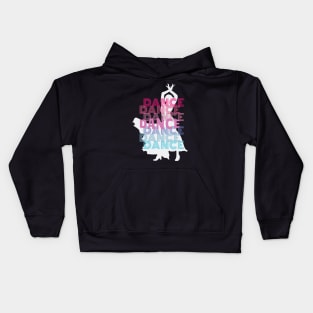 Dancer With Dance Retro Look Lettering Kids Hoodie